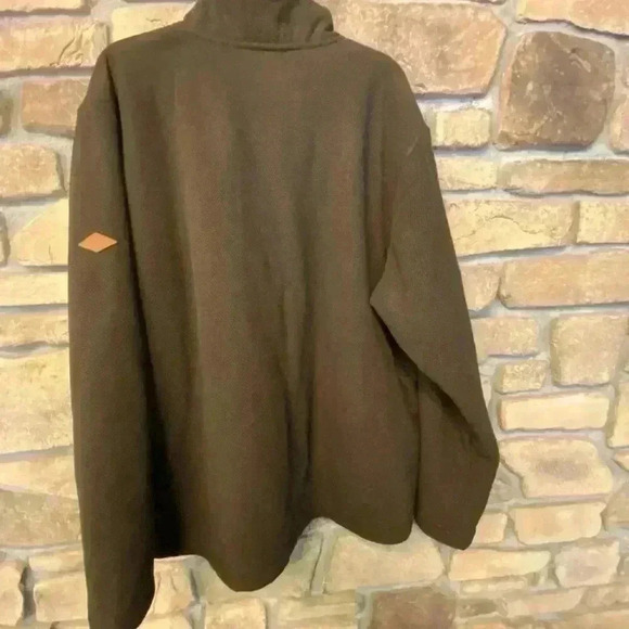 Orvis Men’s Fleece Lined Quarter Zip Warm Thick Pull Over Black Brown XXL - Picture 2 of 10